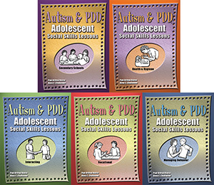 Autism & PDD Adolescent Social Skills Lessons: 5-Book Set